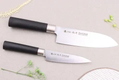 Coffret 2 couteaux japonais Satake Cutlery Traditional PP santoku + office