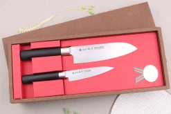 Coffret 2 couteaux japonais Satake Cutlery Traditional PP santoku + office