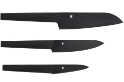 Coffret 3 couteaux japonais Satake Cutlery Black santoku + universel + office