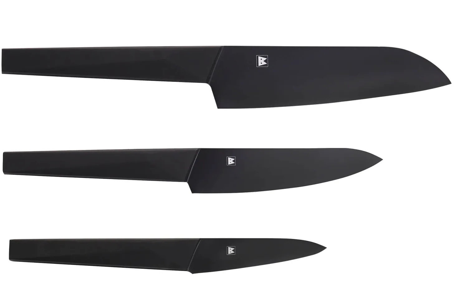 Coffret 3 couteaux japonais Satake Cutlery Black santoku + universel + office