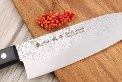 Coffret 3 couteaux japonais Satake Cutlery Nashiji santoku + nakiri + office