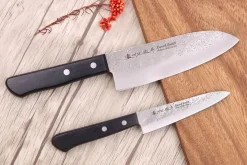 Coffret 2 couteaux japonais Satake Cutlery Nashiji santoku + office