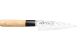 Coffret 3 couteaux japonais Satake Cutlery Tsuchime chef + santoku + deba