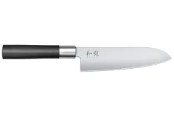 Coffret 3 couteaux Kai Wasabi Black : Universel 10cm et 15cm et Santoku 16,5cm