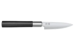 Coffret 3 couteaux Kai Wasabi Black : Universel 10cm et 15cm et Santoku 16,5cm