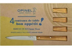 Coffret 4 couteaux Opinel Bon Appétit Sud 11cm inox manche olivier