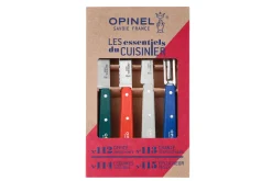 Coffret 4 couteaux Opinel Les Essentiels Primo manches en bois de charme multicolores