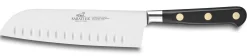 Coffret 2 couteaux Sabatier Idéal Inox rivets laiton Santoku 18cm + Office