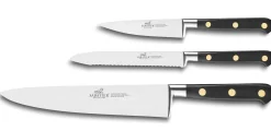 Coffret 3 couteaux SABATIER Idéal Laiton 100% forgé et français