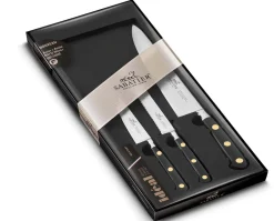 Coffret 3 couteaux SABATIER Idéal Laiton 100% forgé et français