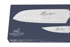 Coffret 2 couteaux Sabatier International Pyxis Office 9cm + Santoku 18cm