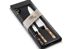 Coffret 2 couteaux SABATIER Provençao 100% forgés manches olivier