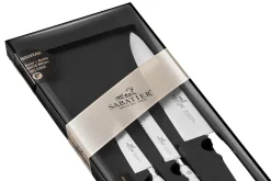 Coffret 3 couteaux Sabatier Toque blanche 100% forgé manches rivetés