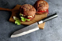 Coffret 3 couteaux Samura Super 5 damas : universel + santoku + nakiri
