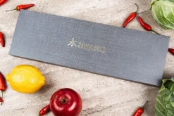 Coffret 2 couteaux Sayuto Séquoia San Mai Santoku + Office