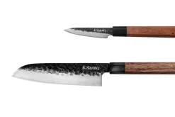 Coffret 2 couteaux Sayuto Séquoia San Mai Santoku + Office