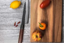 Coffret 2 couteaux Sayuto Séquoia San Mai Santoku + Office