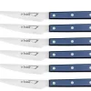 Coffret 6 couteaux à steak Au Nain Scalène 11cm micro-denté manche bleu
