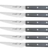 Coffret 6 couteaux à steak Au Nain Scalène 11cm micro-denté manches gris