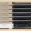 Coffret 6 couteaux à steak C. DOZORME Capucin lames lisses manches noirs
