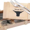 Coffret 6 couteaux à steak + 6 fourchettes WMF Holzkass en acier inox 18/10 Cromargan
