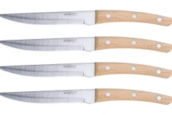 Coffret 4 couteaux à steak Homey's Bokträ lame lisse 13cm