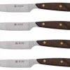 Coffret 4 couteaux à steak Icel lame dentelée 11cm manche droit en bois