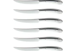 Coffret 6 couteaux à steak monobloc WMF Geschenkide acier inox 18/10 lame dentée