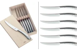 Coffret 6 couteaux à steak monobloc WMF Geschenkide acier inox 18/10 lame dentée