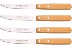 Coffret 4 couteaux à steak Nogent Les Basiques manche en bois de hêtre