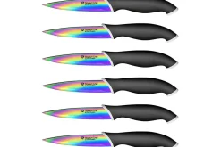Coffret 6 couteaux steak Pradel Excellence lame 10cm revêtement titane