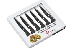 Coffret 6 couteaux steak Pradel Excellence lame noire 10cm revêtement anti-adhérent