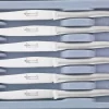 Coffret 6 couteaux table monobloc Laguiole Arbalète G.DAVID 23cm inox microdentés
