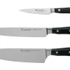 Coffret 3 couteaux Wüsthof Classic Ikon forgés - office 9cm + tranchelard 20cm + chef 20cm
