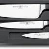 Coffret 3 couteaux Wüsthof Classic office 9cm, tranchelard 16cm, chef 20cm