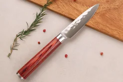 Coffret 3 couteaux Wusaki Pakka X50 pakkawood Santoku + Universel + Office