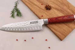 Coffret 2 couteaux Wusaki Pakka X50 pakkawood Santoku + Office