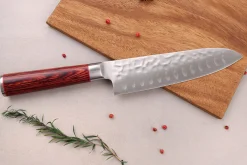 Coffret 2 couteaux Wusaki Pakka X50 pakkawood Santoku + Office