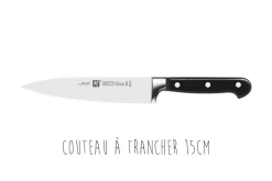 Coffret 3 couteaux Zwilling Professionnals S forgés Office + Trancheur + Chef