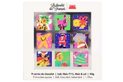 Coffret de 9 carrés de chocolat Le Chocolat des français - 45g