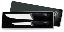 Coffret de 2 couteaux de boucher professionnels SANELLI Gourmet désosseur 16cm + boucher 22cm