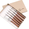 Coffret de 6 couteaux de table Au Nain manche en bois