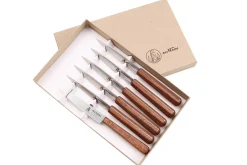 Coffret de 6 couteaux de table Au Nain manche en bois