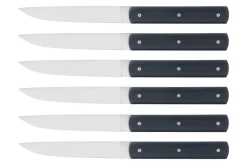 Coffret de 6 couteaux de table faits mains Perceval 888 gris anthracite