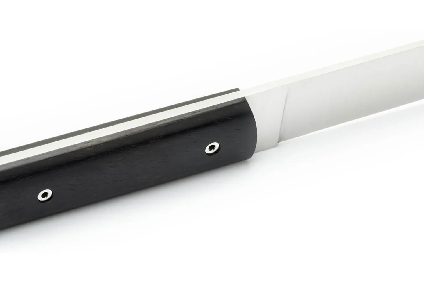 Coffret de 6 couteaux de table faits mains Perceval 9.47 en ébène du Gabon