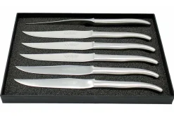 Coffret de 6 couteaux de table Laguiole Village Aéro en inox satiné