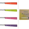 Coffret de 4 couteaux de table Opinel Bon Appétit Pop n°125 lames 11cm en inox manche en charme