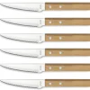 Coffret de 6 couteaux Pizza Bois Amefa inox et pakka
