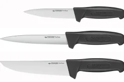 Coffret de 3 couteaux professionnels Fischer HACCP Profinox spécial boucher
