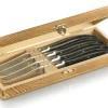 Coffret de 4 couteaux à steak Gefu Basco lame microdentée en acier japonais
